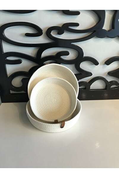 GLASS HOME 3-Piece Wicker Basket and Towel Set - Kitchen and Bathroom Organizer