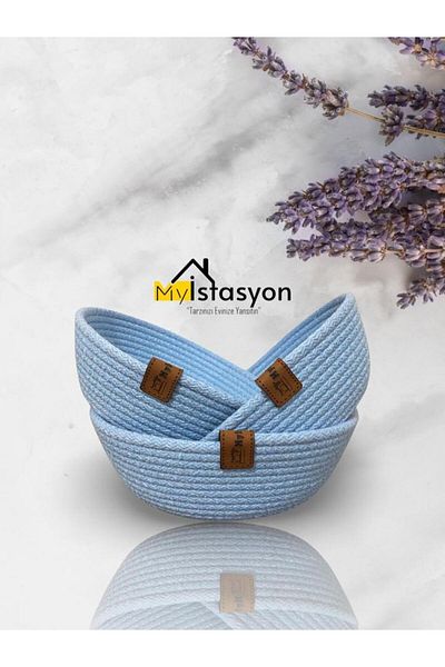 myistasyon "tarzınızı evinize yansıtın" Set Coșuri din Răchită - Funie de iută, Organizator pentru baie, 100% natural cusut, 3 bucăți, 16x18x20 cm