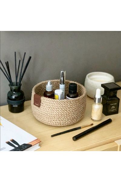 Foksan Deri Wicker Basket Decorative Basket Organizer