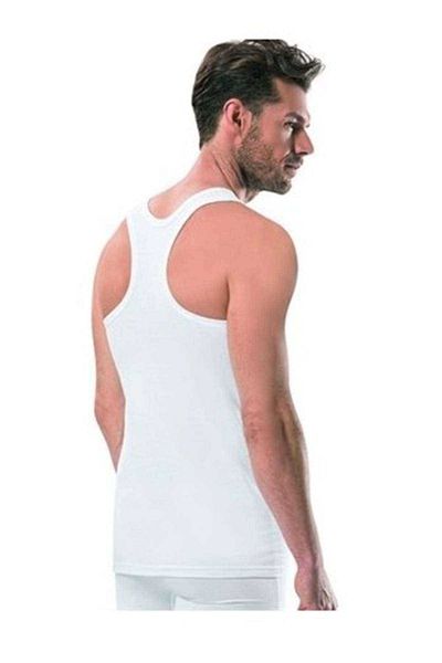 Mu Art 3 Pieces Ribana Sports Men's White Undershirt 0118