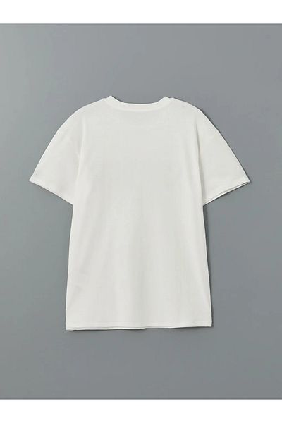 LC Waikiki XSIDE ACTIVE Buxe Tricou sport alb pentru femei, cu decolteu rotund, imprimat