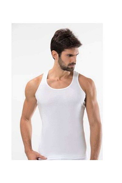 Mu Art 3 Pieces Ribana Sports Men's White Undershirt 0118