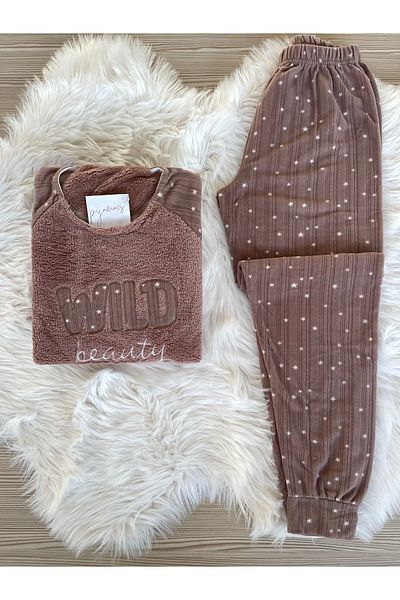 Pijamacs Σετ πιτζάμες Fleece με άγριο σχέδιο Mink