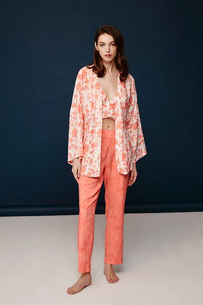 Bonnie Clyde Bonnie&Clyde Women's Salmon Viscose Floral 3-Piece Set 0Su.B2.C4.3Ba.00.0.T.I.D7.N.24