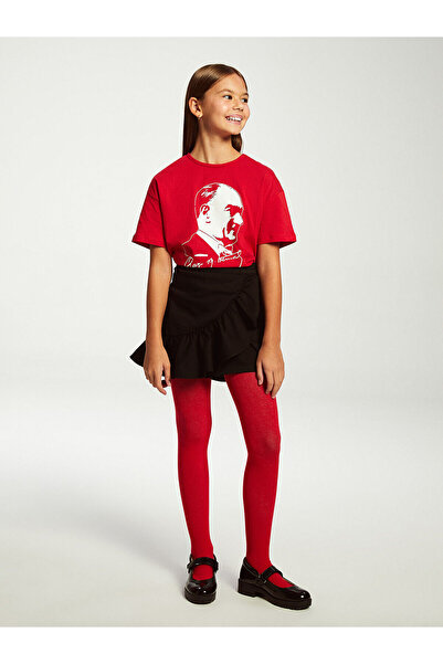 LC Waikiki LCW Κοριτσίστικη κοντή φούστα με ελαστική μέση