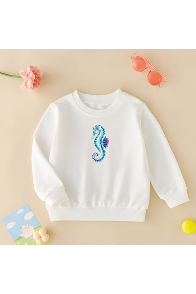 CDA Hanorac alb Unisex pentru Bebeluși Fete și Băieți Mavi Denizatı