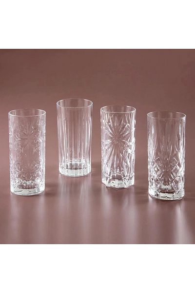 RCR Jumbo Mixology 4-Piece Soft Drink Glass 350 ml