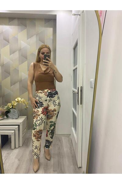 SUSEEMODA Degaje Yaka Sıfır Kol Bluz Vizon