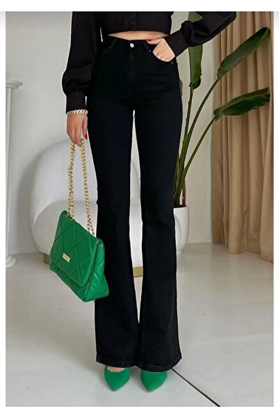 WODDİ بنطلون جينز نسائي من Reba بخصر عالٍ قابل للتمدد