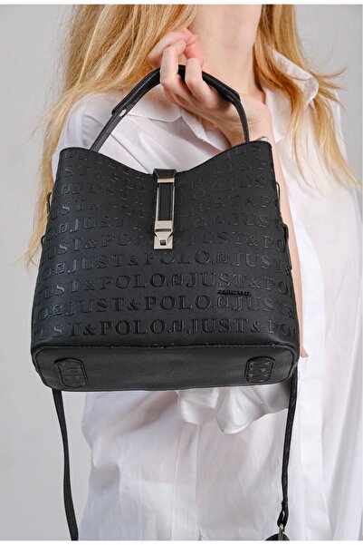 Just Polo Women's Embossed Printed Large Size Handbag 4028