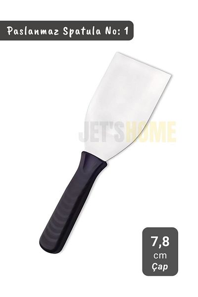 Jet's Home Stainless Steel Pastry Cutter - Pizza Spatula, Black, Diameter 7.8 cm