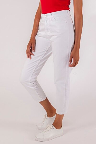 WODDİ Pantaloni de blugi Jeyan pentru femei, cu talie înaltă, model Mom Jean