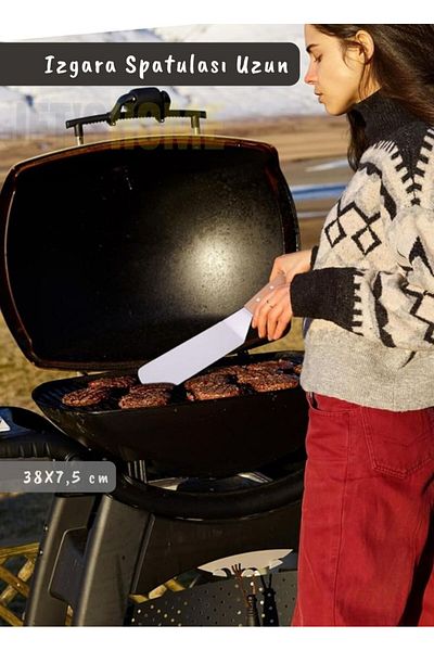 Jet's Home Stainless Steel Hamburger Spatula - 38 cm Grill