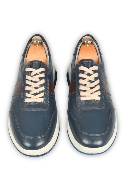 DeepSEA Pantofi sport pentru bărbați, albastru bleumarin, cu șireturi, ortopedice, cu talpă polietilenă 2509956