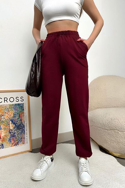ruNadeS Women's Elastic Leg Winter Cotton Three-String Jogger Sweatpants