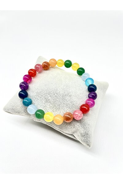 Padore Accessory إنفينيتي الألوان: سوار من الحجر الطبيعي بألوان قوس قزح > صنا...