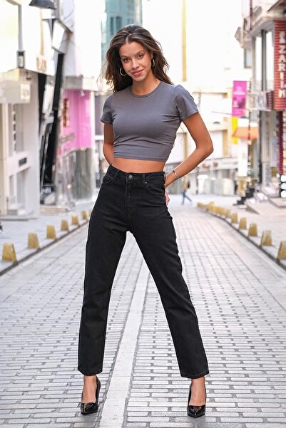 WODDİ Ψηλόμεσο Lycra Albeniz Mom Jean - Γυναικείο