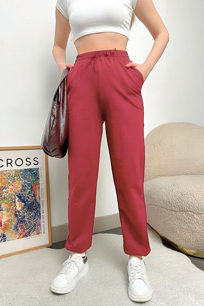 ruNadeS Women's Elastic Leg Winter Cotton Three-String Jogger Sweatpants