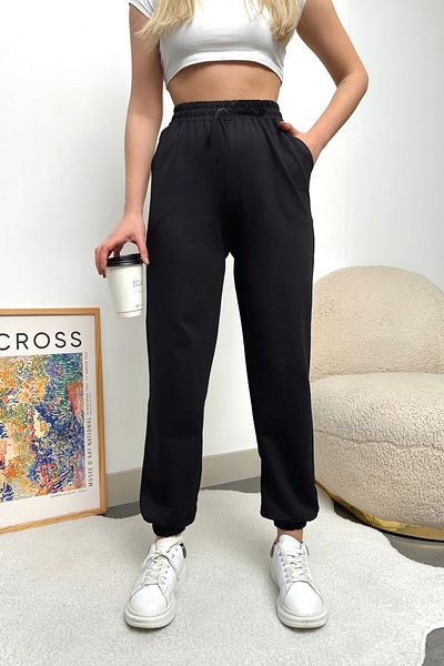 ruNadeS Women's Elastic Leg Winter Cotton Three-String Jogger Sweatpants