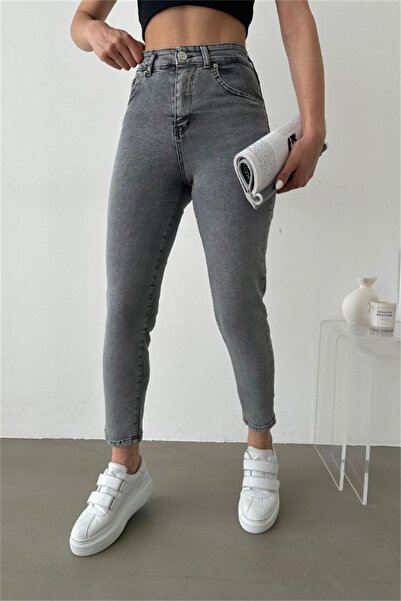 WODDİ Γυναικείο ψηλόμεσο τζιν παντελόνι Nira Boyfriend Mom