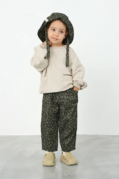 Mioma Kids Green Floral Patterned Trousers