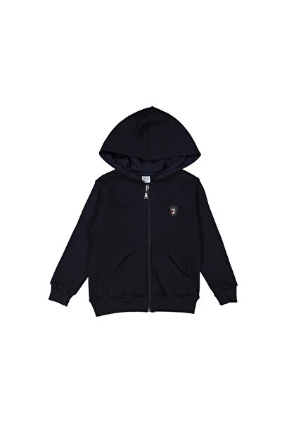 ESKİŞEHİR YUMURCAK Unisex Children's 3 Thread Thick Hooded Solid Color Cardigan