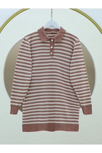 Modamorfo Πλεκτό πουλόβερ Polo Neck Buttoned -g.dry