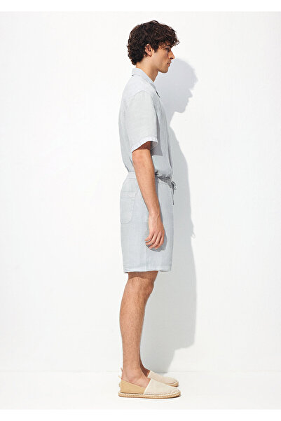 Mavi Graue Leinen-Shorts 0410103 -81582