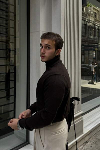 Livio Ferri Ανδρικό μάλλινο πουλόβερ με κανονική εφαρμογή Full Fisherman Turtleneck Πλεκτό πουλόβερ