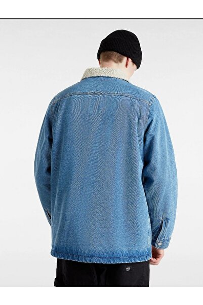 Vans Men's Blue Drill Chore Denim Sherpa Coat Vans