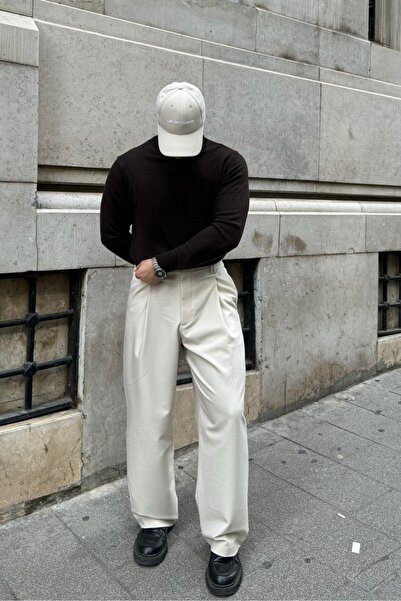 Livio Ferri Πλεκτό πουλόβερ ανδρικό μάλλινο κανονικό μισό ζιβάγκο γιακά