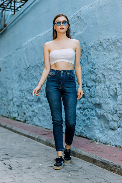 Maule High Waist Stretchy Skinny Mom Jeans - Women's Jeans @Cremona