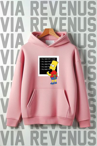 Vordevia Φούτερ με κουκούλα με στάμπα Kangaroo Pocket 3 νήματα με φαρδιά εφαρμογή