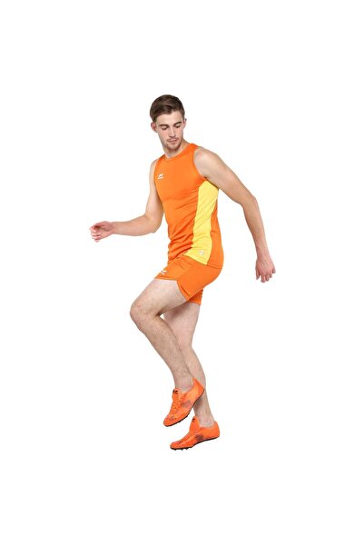 Nivia Zion Track and Field Jersey and Shorts Set | Color: Orange & Lemon Yellow | Size: Extra Large