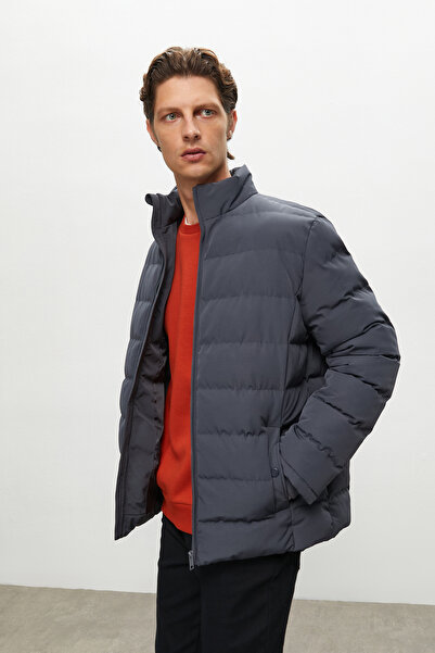 Mudo Quilted Inflatable Coat with Right Collar