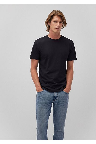 Mavi Schwarzes Stretch Basic T-Shirt - Taillierter Schnitt061747-900