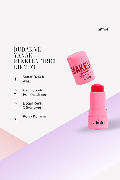 CAKAILA Dudak ve Yanak Renklendirici Jel Allık 8 GR