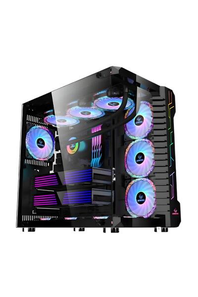 SNT Energy Snt Luobin Iıı Midi Tower Atx Akvaryum Gaming 7 X Argb Fanlar Ve U...