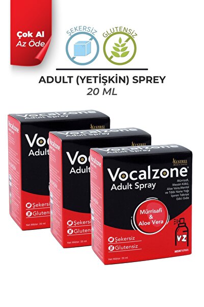 Vocalzone Adult (YETİŞKİN) Sprey 20ml 3'lü Paket