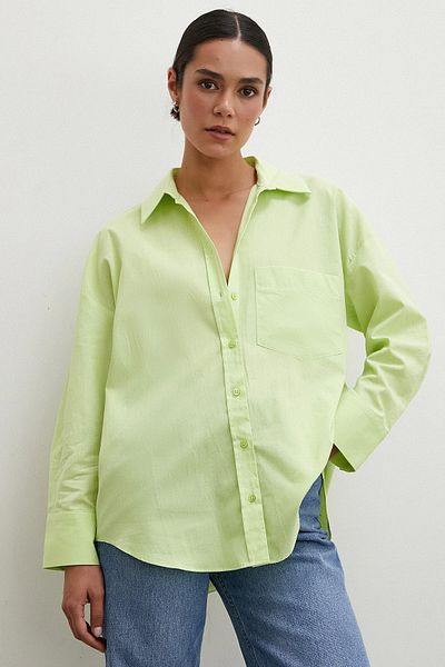 Never more Green Regular Fit Poplin Shirt