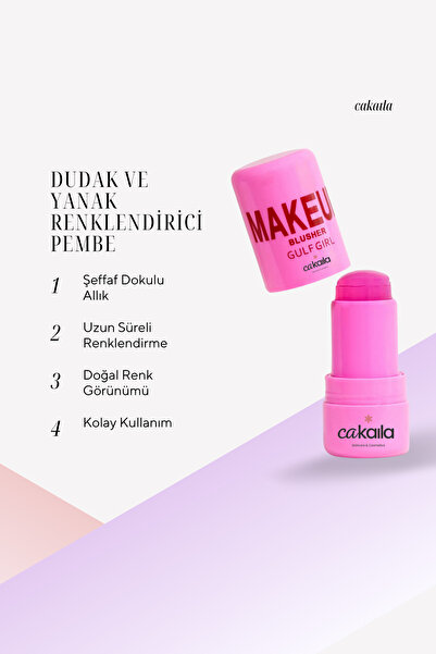 CAKAILA Dudak ve Yanak Renklendirici Jel Allık 8 GR