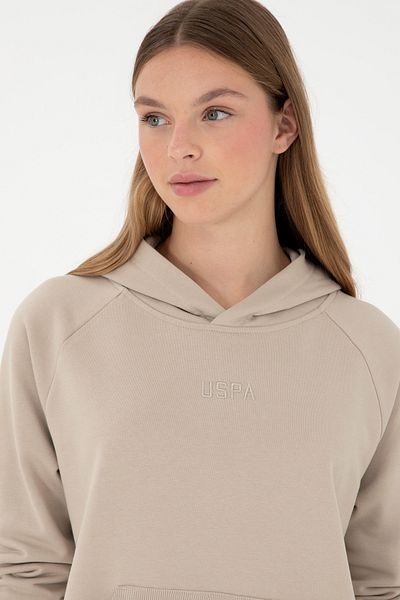 U.S. Polo Assn. Women's Stone Hooded Sweatshirt 50296944 -Vr049