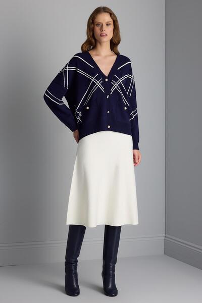 JOIN US Flared Midi Knit Skirt