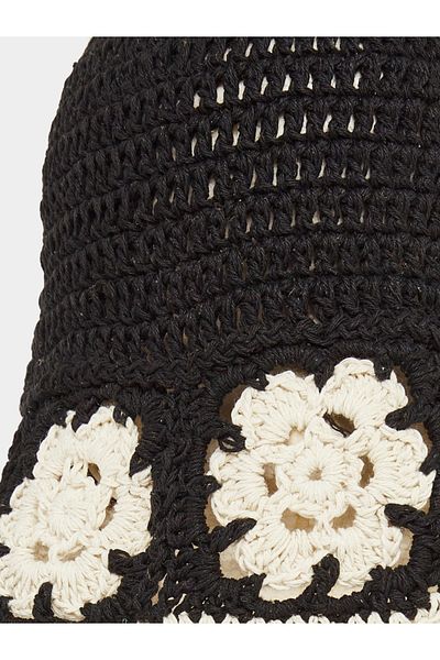 Styli Floral Crochet Bucket Hat