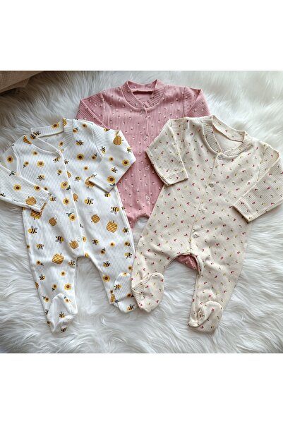 Nayinom Pamuklu Bebek Tulum 3-6 9 Ay Set