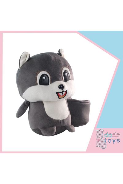 Dada Toys Squirrel Lue Plush Sleeping Friend 25 cm Anthracite Hnzrn