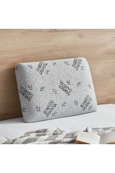 Home Box Relax Bamboo Charcoal Memory Foam Pillow - 40x60x13 cm