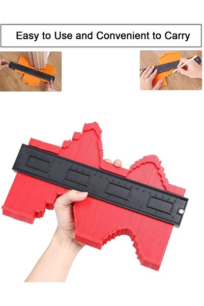 Depolife Şablon Tarağı Şekil Gönye Kontur Çevre Kalıplama Ahşap Fayans Kaportacı Cizim Şekillendirme Tarak