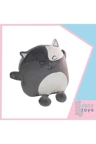 Dada Toys Cat Pillow Plush Sleeping Companion 35 cm Gray Gnzrz