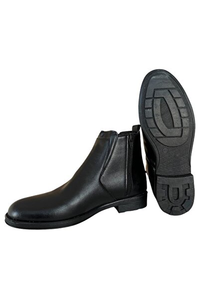 Liger Ανδρικές μπότες με αντιολισθητική σόλα από καουτσούκ με φερμουάρ ΜΑΥΡΟ